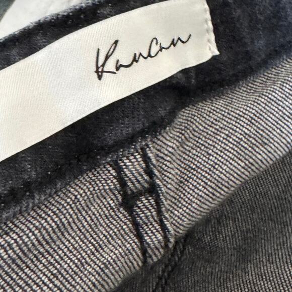 KanCan Celia Ultra High Rise Wide Flare Jeans Washed Black Denim‎ Womens Size 31 - Picture 8 of 10